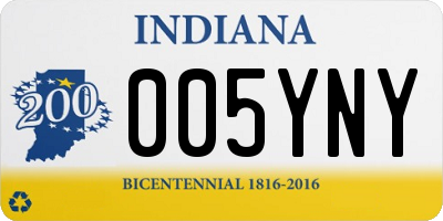 IN license plate 005YNY