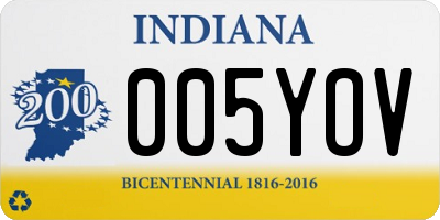 IN license plate 005YOV