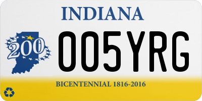 IN license plate 005YRG