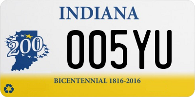 IN license plate 005YU
