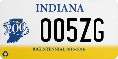 IN license plate 005ZG