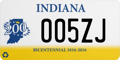 IN license plate 005ZJ