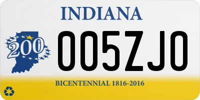 IN license plate 005ZJO