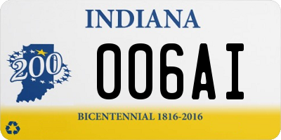 IN license plate 006AI