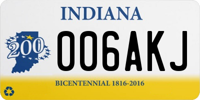IN license plate 006AKJ