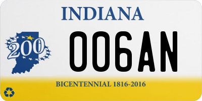 IN license plate 006AN