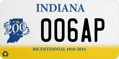 IN license plate 006AP