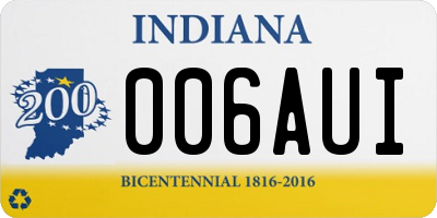 IN license plate 006AUI