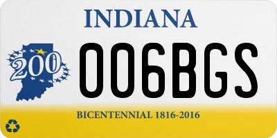 IN license plate 006BGS