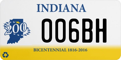IN license plate 006BH