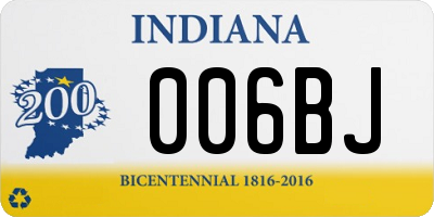 IN license plate 006BJ