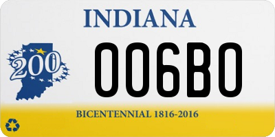 IN license plate 006BO