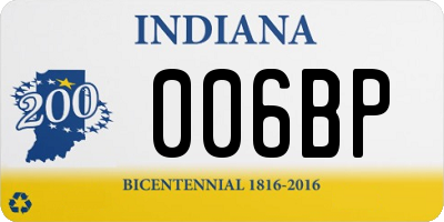 IN license plate 006BP