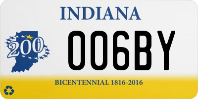 IN license plate 006BY