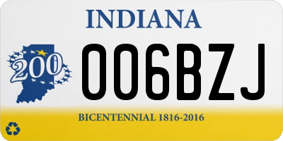 IN license plate 006BZJ