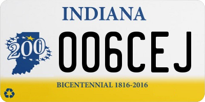 IN license plate 006CEJ