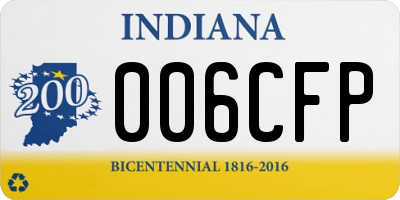 IN license plate 006CFP