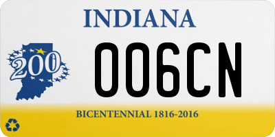 IN license plate 006CN