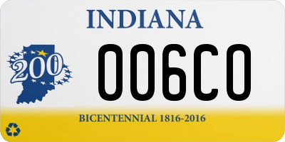 IN license plate 006CO