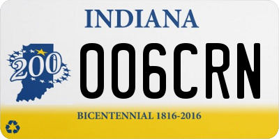 IN license plate 006CRN