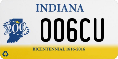 IN license plate 006CU