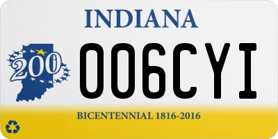 IN license plate 006CYI