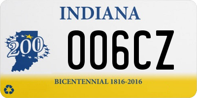 IN license plate 006CZ
