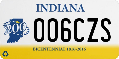 IN license plate 006CZS