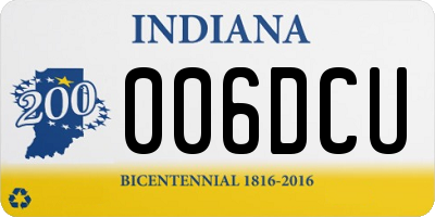 IN license plate 006DCU