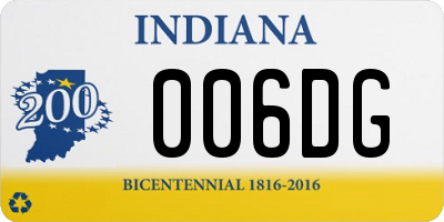 IN license plate 006DG