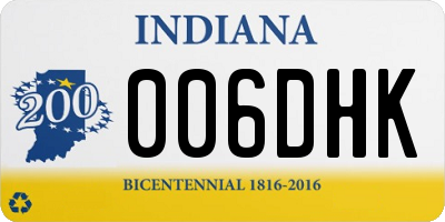 IN license plate 006DHK