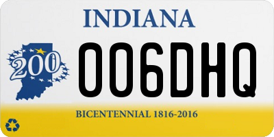 IN license plate 006DHQ