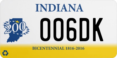 IN license plate 006DK