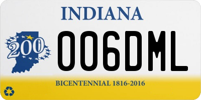 IN license plate 006DML