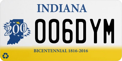 IN license plate 006DYM