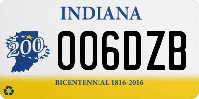 IN license plate 006DZB