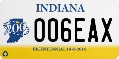 IN license plate 006EAX