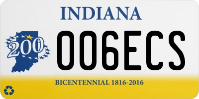 IN license plate 006ECS
