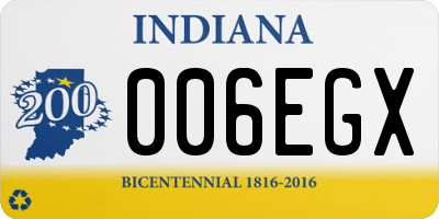 IN license plate 006EGX