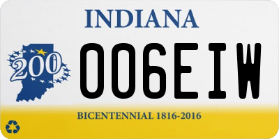 IN license plate 006EIW