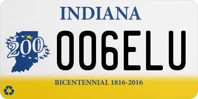 IN license plate 006ELU
