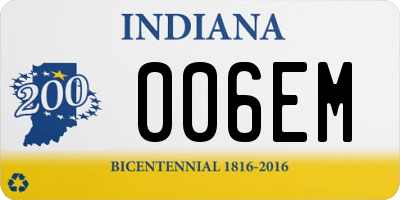 IN license plate 006EM