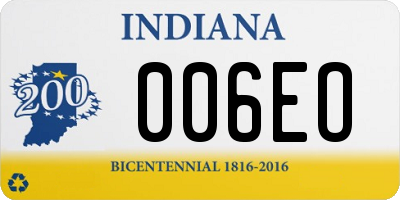 IN license plate 006EO