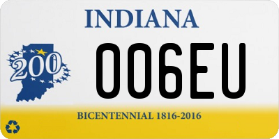 IN license plate 006EU