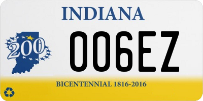 IN license plate 006EZ