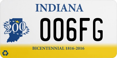 IN license plate 006FG