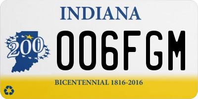IN license plate 006FGM