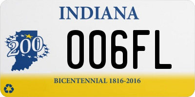 IN license plate 006FL