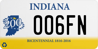 IN license plate 006FN