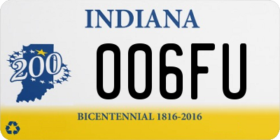 IN license plate 006FU